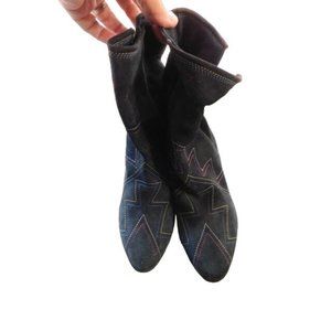 Isabel Marant Size 38 / 7.5 Black Leather Heeled Designer Ankle Boots